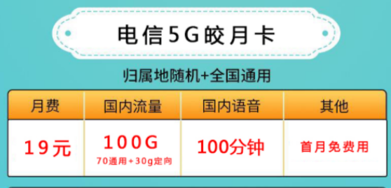 手機(jī)流量卡有什么套餐推薦？ 19元100G的套餐介紹電信清風(fēng)卡300G大流量上網(wǎng)卡