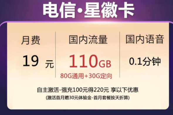你想好換一張什么樣的手機(jī)卡了嗎？隆重推出【電信星徽卡、云雷卡】低月租大流量放心用上網(wǎng)卡