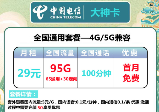 流量卡都需要首充嗎？電信流量卡【電信大神卡、銀河卡】官方套餐長期資費手機(jī)卡