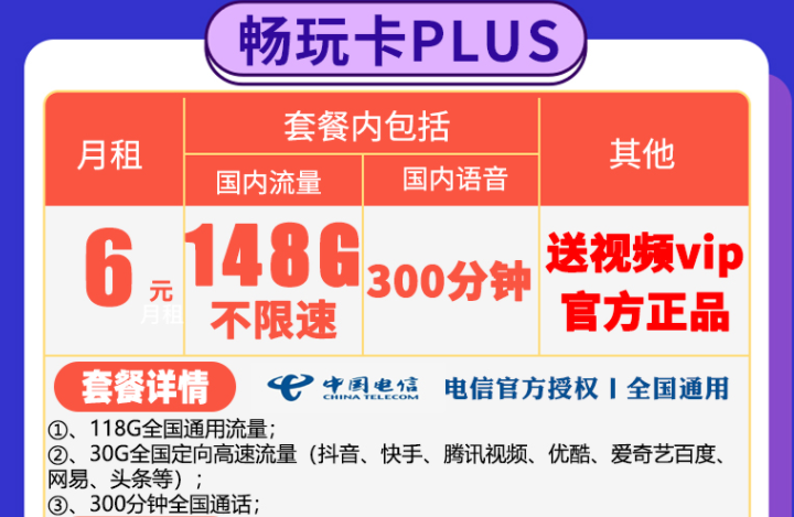 電信流量卡免費(fèi)薅羊毛啦！不要錢(qián)免費(fèi)用的手機(jī)上網(wǎng)卡不限速全國(guó)通用