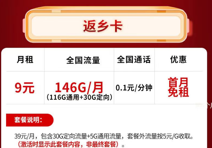 為什么流量卡的套餐會優(yōu)惠那么多，怎么優(yōu)惠的？電信返鄉(xiāng)卡月租9元110G通用流量。