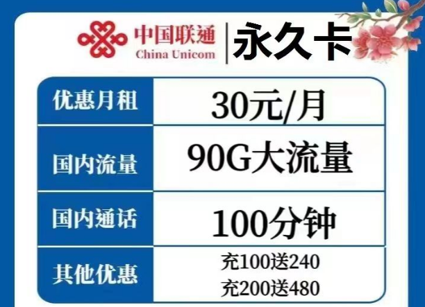 選擇哪種流量卡才是最優(yōu)？聯(lián)通永久卡30元、天慶卡19元月租|純通用流量+語音通話