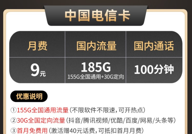 為什么已經取消訂單了還是能收到卡？中國電信卡(金星卡)9元185G流量卡