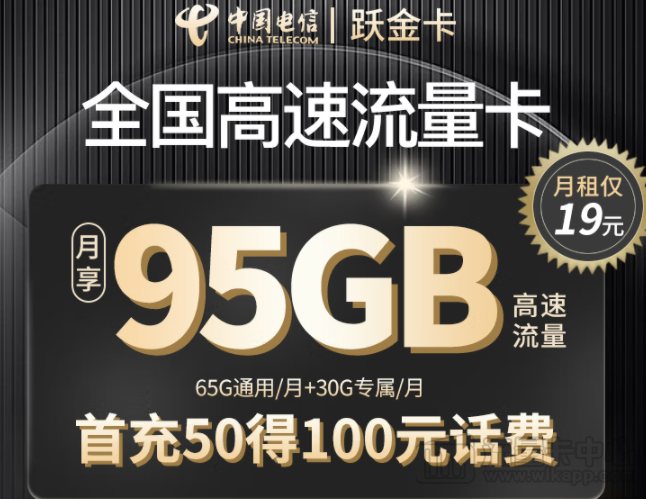 有沒有流量多的手機卡？電信躍金卡|大流量卡的上網(wǎng)卡