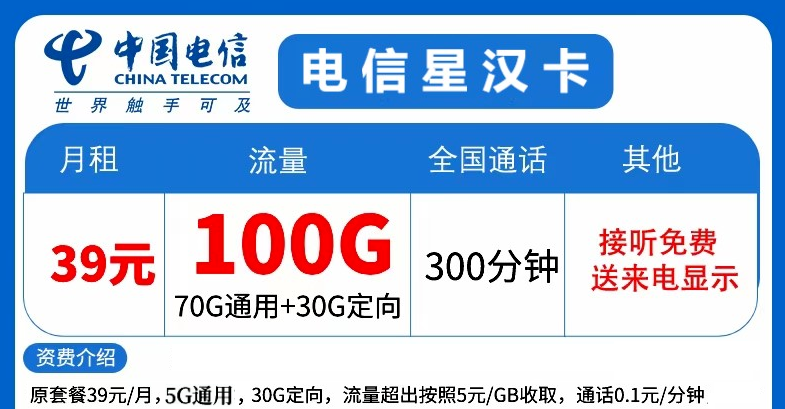流量傳奇！精彩放送！電信星漢卡39元大流量+語(yǔ)音！暢享優(yōu)惠！