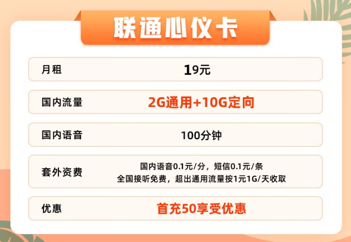 好用的聯(lián)通流量卡|低月租、資費低、性價比高！