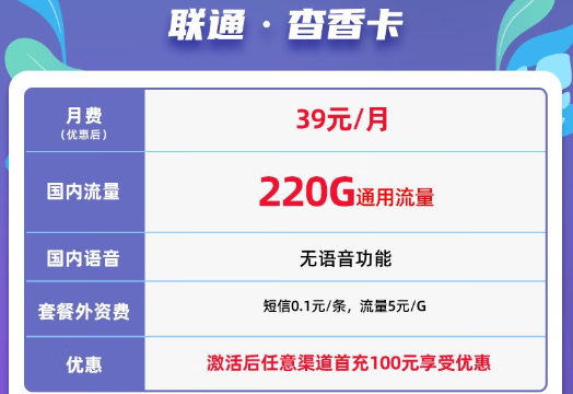聯(lián)通杳香卡好用嗎？200G以上的大流量卡有推薦嗎？